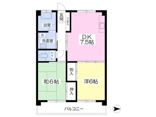 山本マンション【405号室】の間取り