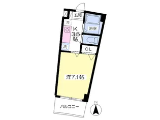 レディアントチャハルⅠ【207号室】の間取り