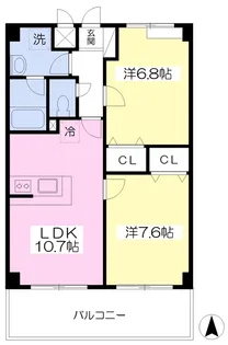 プログレッソ壱番館【302号室】の間取り