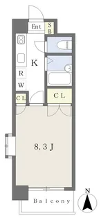 カステルベランジュ【406号室】の間取り