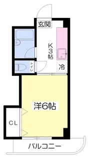 ABCハイム久米【405号室】の間取り