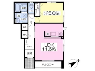 サンパティーク【102号室】の間取り