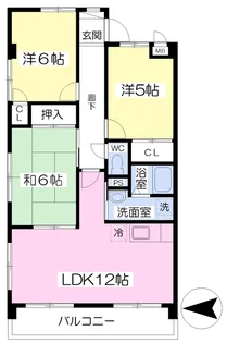 メゾンフォンテーヌ【401号室】の間取り