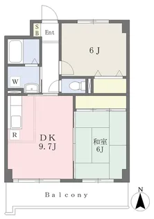 サザンヒルズ【403号室】の間取り