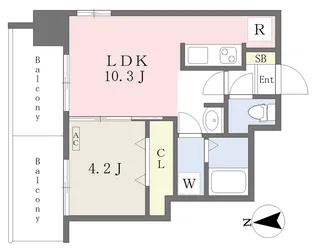 MAYFAIR HONMACHI PREMIUM【408号室】の間取り