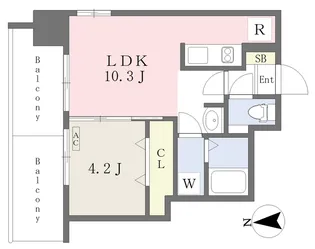 MAYFAIR HONMACHI PREMIUM【708号室】の間取り