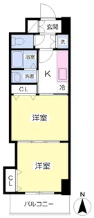 グランディ下曽根【405号室】の間取り