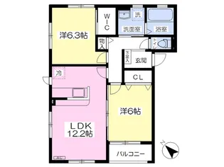 セゾン・ブライトA【201号室】の間取り