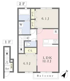 イル・ルオーゴ東加古川【202号室】の間取り
