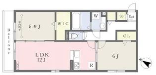 リヴィエールK【203号室】の間取り