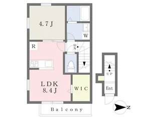 1LDKの間取り画像