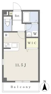 フォブール湊町【204号室】の間取り