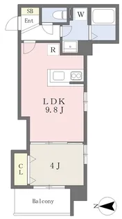 Mayfair pisces square【305号室】の間取り