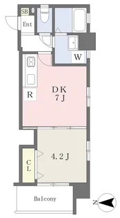 Mayfair pisces square【605号室】の間取り