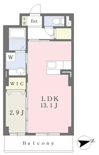 グラディート大沢川原【705号室】の間取り