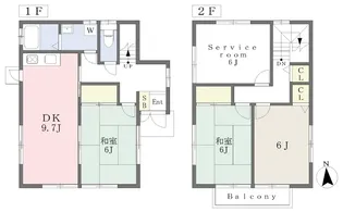 愛媛県松山市枝松2丁目【一戸建】の間取り