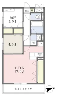 MISTRAL三左衛門Ⅰ【206号室】の間取り
