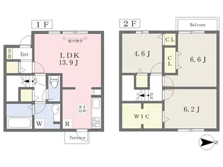 セジュール長浜A棟【102号室】の間取り