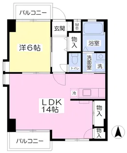 GRAND COMFORT【401号室】の間取り
