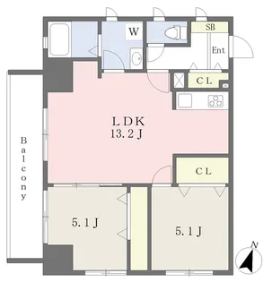 MAYFAIR STATION FRONT PREMIUM【302号室】の間取り