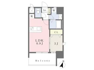 MAYFAIR STATION FRONT PREMIUM【401号室】の間取り