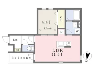 coconico九工大前【202号室】の間取り
