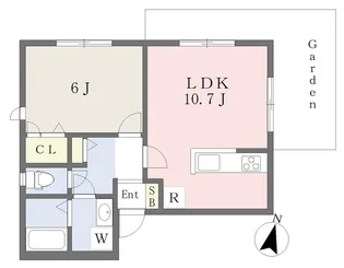 メゾンSAGA【101号室】の間取り