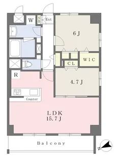 エスペーロたつの町【606号室】の間取り