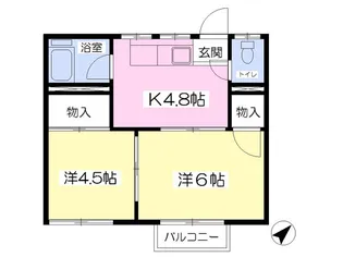 サンハイツ【202号室】の間取り