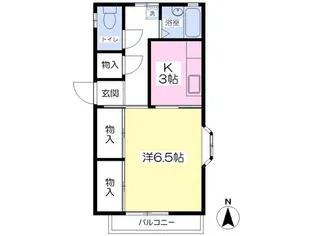ファミール水沢【105号室】の間取り