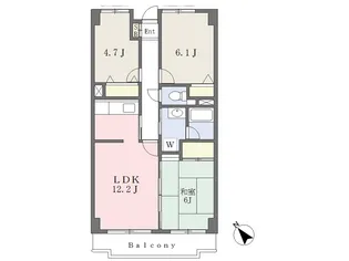 ミレブローズ・サダヒロ【602号室】の間取り