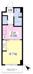 エンゼルプラザ南草津【411号室】の間取り