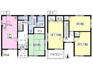 愛媛県松山市樽味3丁目【一戸建】の間取り