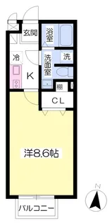 アムール コア【105号室】の間取り