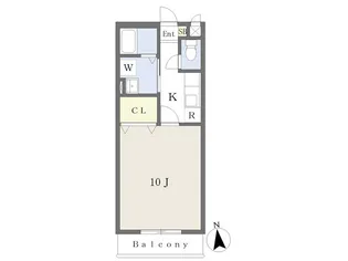 SjハイムⅡ【105号室】の間取り