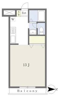 ラフール築山【102号室】の間取り
