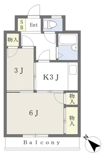 2Kの間取り画像