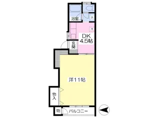 ラテールB棟【103号室】の間取り