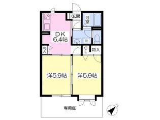 アムールプラザ【102号室】の間取り