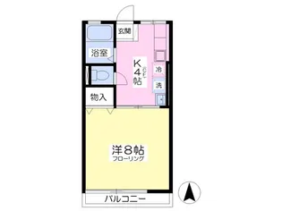 シティハイム メゾンドール【202号室】の間取り