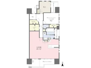 クレアホームズ松山ランドマーク【704号室】の間取り