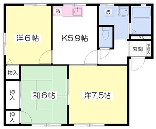 ディアスN.YB棟【202号室】の間取り
