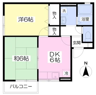 ロジェ中川【201号室】の間取り