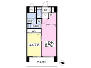 ブール・ド・ネイジュ【702号室】の間取り