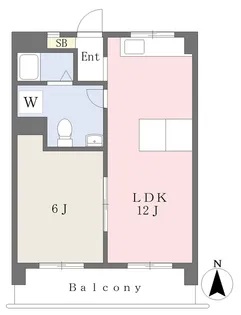 オックスフォードサーカス松山IC Ⅰ【405号室】の間取り