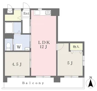 オックスフォードサーカス松山IC Ⅰ【410号室】の間取り