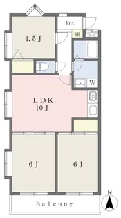 マリベージャY・J【305号室】の間取り