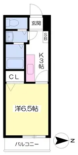 本町シングルス【403号室】の間取り
