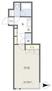 COZY茶屋ヶ坂【402号室】の間取り