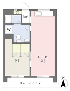 オックスフォードサーカス松山IC Ⅰ【402号室】の間取り